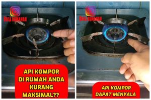 Tak perlu ganti regulator, ini trik mengatasi api kompor kecil cukup pakai 1 bahan dapur