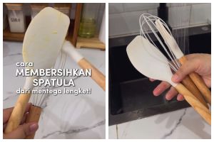 Tanpa baking soda, ini trik bersihkan spatula bekas mentega agar kesat lagi cuma pakai 1 bahan dapur