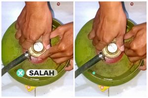 Bukan dililit karet gelang, ini cara mengatasi tabung gas bocor cuma andalkan 1 alat sederhana