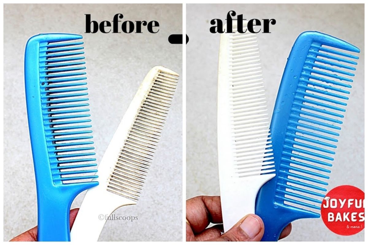 Without brushing, this is how to clean a comb full of scale so it