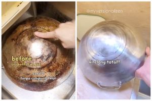 Tak perlu pakai sitrun, ini trik bersihkan noda gosong di pantat wajan cukup tambah 1 bahan sederhana