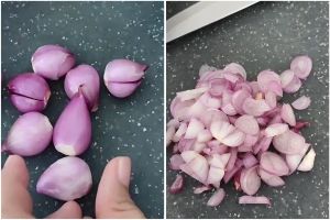 Tak perlu masuk freezer, ini trik cepat mengupas bawang merah dalam 10 detik tanpa bikin mata pedih