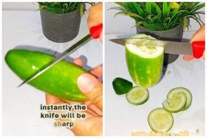 Bukan digosok batu atau amplas, ini cara asah pisau tumpul agar tajam pakai 1 alat dan bahan dapur