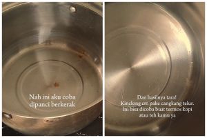 Cara bersihkan kerak gosong di panci stainless ini antimainstream tanpa khawatir tergores