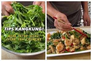 Pakai 2 bahan dapur, Chef Yongki bagikan trik agar kangkung tetap hijau dan tidak lembek usai dimasak