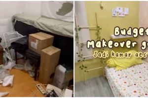 Pakai wallfoam tutup dinding lembap, 10 cara ubah gudang tak terawat jadi kamar minimalis buat ngonten