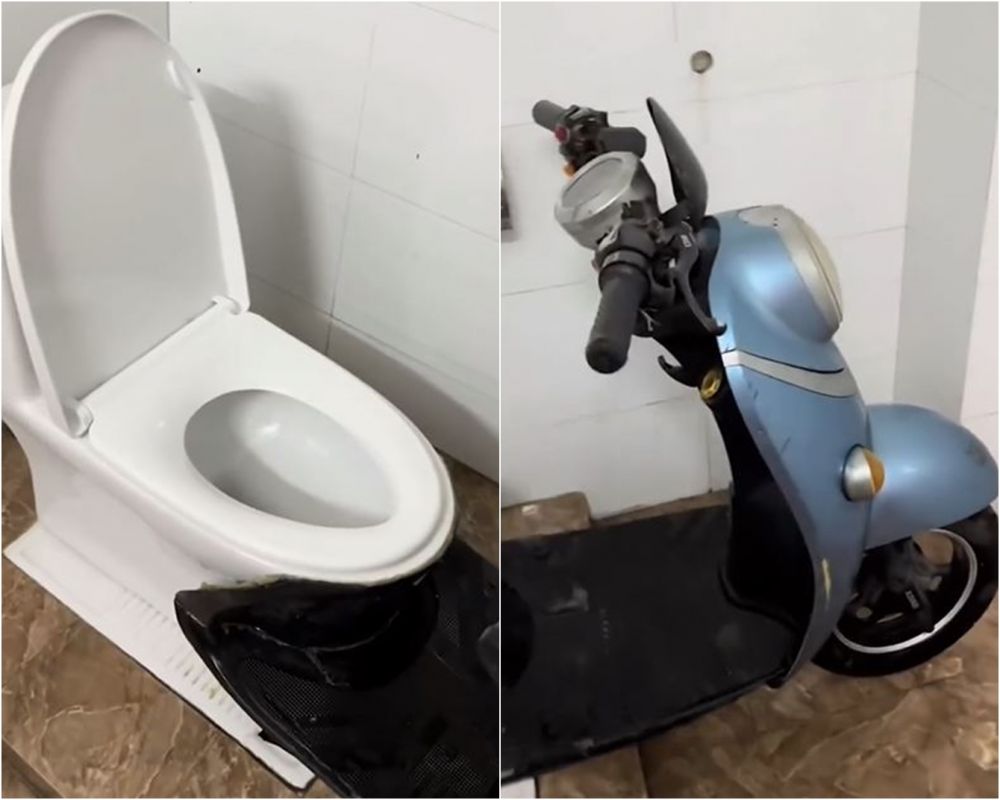 Lifehack nyeleneh desain 'toilet racing' ini bikin buang air serasa berkendara, pembalap pasti senang