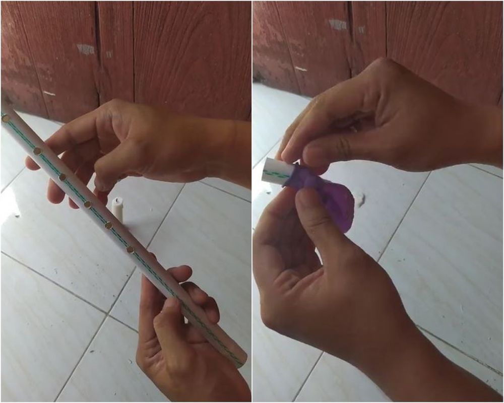 Lifehack nyeleneh pria bikin suling dari paralon ini kreatif tapi absurd, orang gabut harus coba