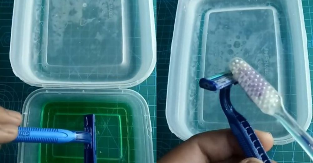 Jangan beli baru, ini trik bersihkan dan tajamkan pisau cukur jadi setajam silet pakai 1 bahan dapur