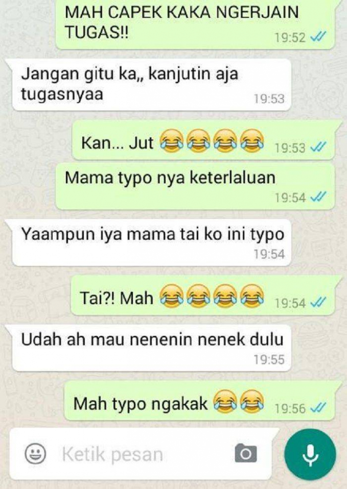 11 Jawaban kocak orang tua salah ketik ini bikin capek bacanya, beda dikit ngaruh