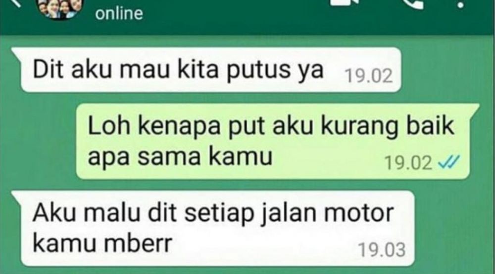 11 Jawaban kocak alasan orang minta putus ini nggak masuk akal tapi bikin nyesek