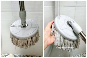 Tak perlu ditambah sitrun, cara emak-emak cuci kain pel kusam dan bau amis ini andalkan 3 bahan dapur