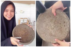 Jangan dicuci pakai sabun, ini cara hilangkan noda jamur di cobek andalkan 1 bahan dapur