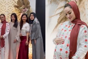 Gelar acara di rumah, 9 momen syukuran 7 bulan kehamilan Tengku Dewi tanpa dihadiri Andrew Andika