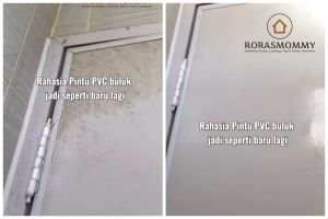 Cukup tambah 1 bahan dapur, begini cara bersihkan kerak air di pintu kamar mandi