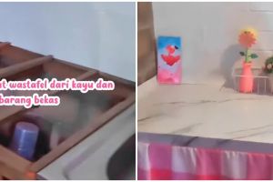 Manfaatkan barang bekas, ini 9 cara bikin meja cuci piring sederhana yang tahan air