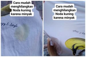 Tanpa ditaburi tepung, trik mencuci noda kuning minyak di baju ini ampuh tak tinggalkan bekas