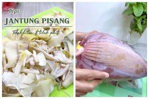 Cuma andalkan 1 bahan dapur, begini cara merebus jantung pisang agar warna tetap putih dan tidak pahit
