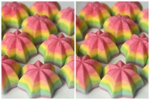 Resep bolu kukus pelangi, kue tradisional yang bentuknya mekar sempurna