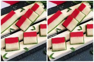 Cara membuat kue talam merah putih, enak, manis, dan lembut