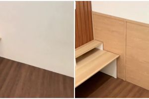 Makeover dinding tak rata jadi kamar tidur ala Jepang cuma pakai triplek, ini 11 caranya