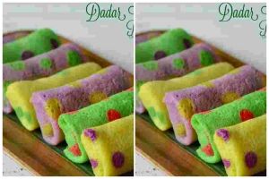 Cara membuat dadar gulung polkadot, lembut dan cocok untuk dijual