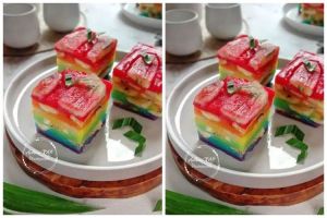 Resep nagasari pelangi, bentuknya cantik dan menggugah selera
