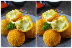 Kroket kentang isi mozarella, enak dan cocok jadi stok camilan