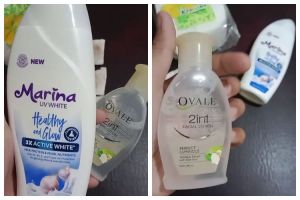 Angkat daki membandel pakai Marina biru dicampur face toner, hasilnya bikin kulit auto glowing