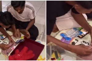 Pengantin pria hias sendiri seserahan handuk dan celana dalam, hasilnya bikin pengin nggak diserahin