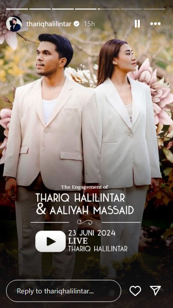 Thariq Halilintar dan Aaliyah Massaid gelar tunangan 23 Juni 2024, mantap nikah usai 6 bulan pacaran