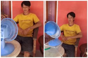 Trik jitu mengubah kipas angin jadi sedingin AC, hemat tempat dan praktis tanpa khawatir lantai basah