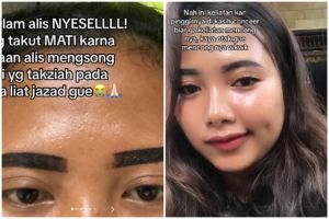 Baru pertama sulam langsung trauma, alis cewek ini malah jadi miring dan nggak simetris