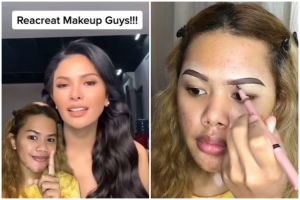 Cewek berjerawat ini recreate makeup Nikita Mirzani yang hasilnya mirip pol, bibirnya bikin salfok