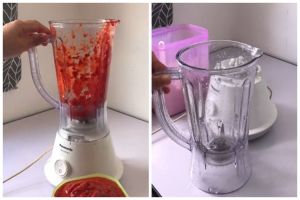 Tanpa dicuci sabun cuci piring, trik usir bau bawang di blender ini cepat dalam hitungan detik