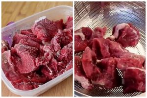 Bukan disiram air panas, ini trik mencairkan daging sapi beku agar tetap higienis pakai 2 bahan dapur