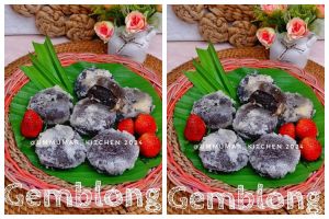 Resep gemblong ketan hitam, jajanan pasar sederhana rasanya legit dan gurih