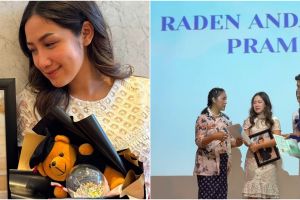 Momen haru Tamara Tyasmara rayakan kelulusan mendiang Dante, mencoba tegar kala menatap foto sang anak