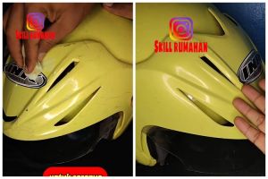 Cukup tambah 1 bahan dapur, ini trik bersihkan helm kusam dan lecet agar kinclong seperti baru