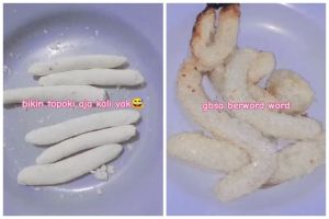 Iseng bikin topokki pakai adonan bekas cireng, hasilnya bikin warganet salah fokus