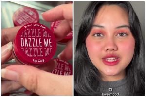 Jadi blush on sekaligus eyeshadow dengan hasil matte, ini review 2 in 1 Love Clay Lip Jam Dazzle Me