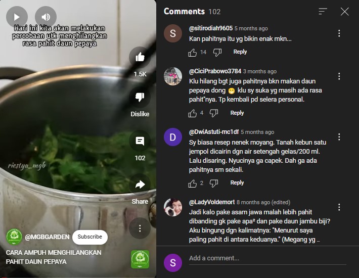Trik rebus daun pepaya ini bisa hilangkan pahit dan bikin warnanya tak menghitam, cukup tambah 1 bahan