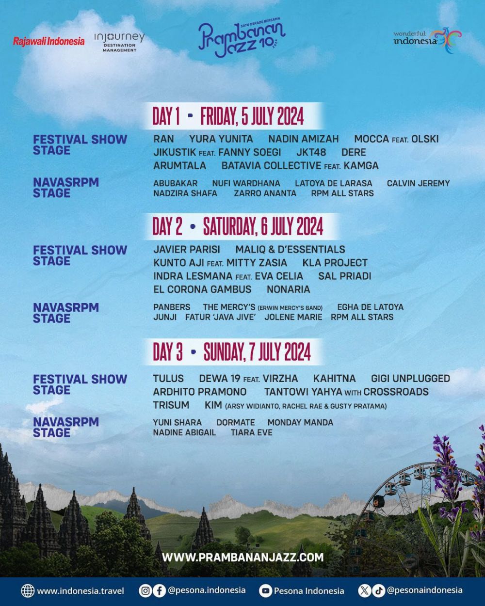 Genap satu dekade, Prambanan Jazz Festival 2024 sediakan face painting gratis bagi pengunjung