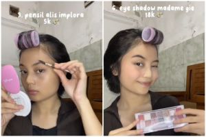 Cewek ini rias wajah pakai produk low budget tapi hasilnya flawless pol, harganya di bawah Rp 20 ribu