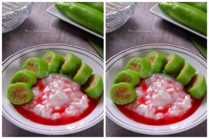 Resep es pisang ijo khas Makassar yang lembut dan manis kelewatan