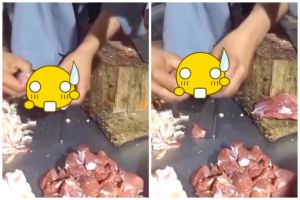 Pria ini sukses mengiris daging sapi tanpa pisau, setelah dilihat ulang caranya justru bikin mual
