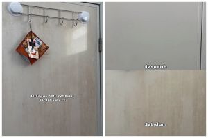 Cara praktis bersihkan kerak di pintu kamar mandi, sekali oles langsung kinclong seperti baru
