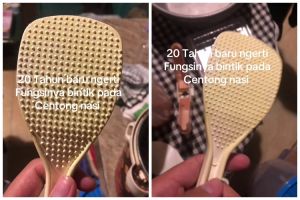 Terlihat sepele, ternyata ini fungsi bintik-bintik pada centong nasi yang tak banyak orang tahu
