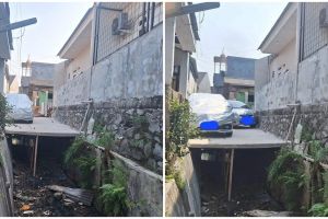 Berasa lahan pribadi, aksi warga Depok cor aliran sungai untuk garasi mobil ini bikin ikut geram