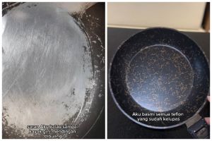 Masak pakai teflon tergores bisa sebabkan kanker, ini trik pilih penggorengan aman tak mudah gores